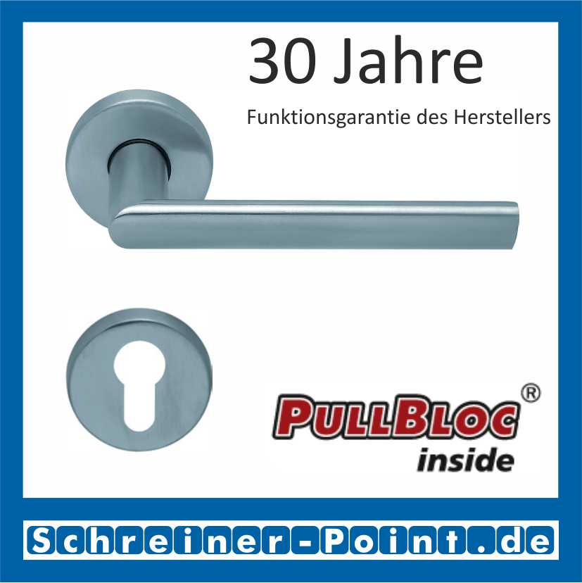 Scoop Jade II PullBloc Rundrosettengarnitur, Rosette Edelstahl matt
